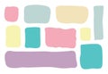 vector hand drawn colorful text boxes. empty speech bubbles Royalty Free Stock Photo