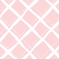 Vector hand drawn cute checkered pattern. Royalty Free Stock Photo