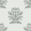 Vector Hand Drawn Damask Elements seamless repeat pattern