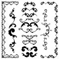 Vector hand drawn decorative elements