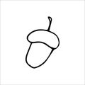 Vector hand drawn doodle acorn icon. doodle style graphic