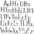 Vector hand drawn doodle alphabet
