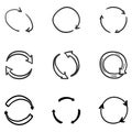 Vector Hand Drawn Doodle Circle Arrows Royalty Free Stock Photo