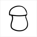 Vector hand drawn doodle mushroom icon. doodle style graphic elements