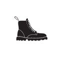 Vector hand drawn doodle sketch black boot