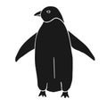 Vector hand drawn doodle sketch black penguin