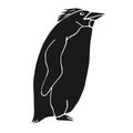 Vector hand drawn doodle sketch black penguin