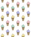 Vector hand drawn doodle sketch colored fruit ice cream Royalty Free Stock Photo