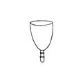 Vector Hand drawn doodle sketch menstrual cup