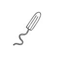 Vector hand drawn doodle sketch menstrual tampon