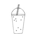 Vector hand drawn doodle sketch smoothie drink