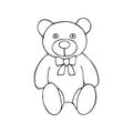 Vector hand drawn doodle sketch teddy bear toy