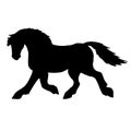 Vector hand drawn draft horse silhouette Royalty Free Stock Photo