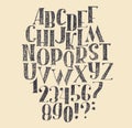 Vector hand drawn font, based on english hand drawn