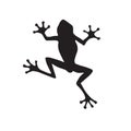Vector hand drawn frog silhouette Royalty Free Stock Photo