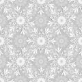 Vector hand drawn geometric Christmas seamless pattern with white vintage snowflakes Royalty Free Stock Photo