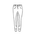 Vector hand drawn horse riding breeches