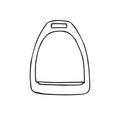 Vector hand drawn horse riding stirrup