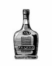 Bottle of brandy Royalty Free Stock Photo