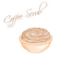 Vector hand drawn illustration of coffee body scrub