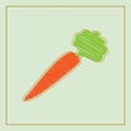 Vector hand-drawn illustration collection of vegetables on dark background in cartoon or decorative embroidery style.