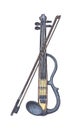 Electric violin with bow