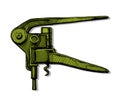 Illustration of lever-style corkscrew Royalty Free Stock Photo