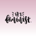 Its feminist lettering vector