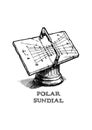Illustration of polar sundial