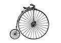 Illustration of retro bicycle Royalty Free Stock Photo