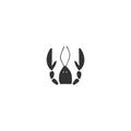 Vector hand drawn isolated element. Simple modern icon for marine logo. Royalty Free Stock Photo