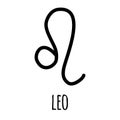 Vector hand drawn leo astrological zodiac sign Royalty Free Stock Photo