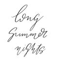 Vector hand drawn lettering  isolated. Royalty Free Stock Photo