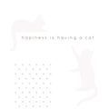 Vector hand drawn objects with a text. Vector minimal background for a pet related topic with cat silhouettes. Royalty Free Stock Photo