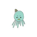 Vector hand drawn octopus Royalty Free Stock Photo