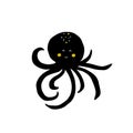 Vector hand drawn octopus. Ocean marine world. Royalty Free Stock Photo