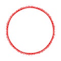 Vector hand drawn round red frame Royalty Free Stock Photo