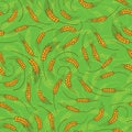 Vector hand drawn seamless country pattern