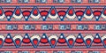 Vector hand drawn seamless folk pattern. Ethnic decorative tribal aztec african design. Background triangle geometric with Royalty Free Stock Photo