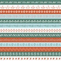 Vector hand drawn seamless folk pattern Royalty Free Stock Photo