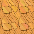 Vector hand drawn seamless pasta pattern.