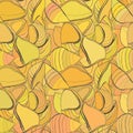 Vector hand drawn seamless pasta pattern.