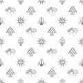 Vector seamless hand drawn pattern