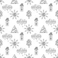 Vector seamless hand drawn pattern