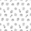 Vector hand drawn seamless pattern Royalty Free Stock Photo