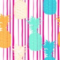 Seamless pattern Pineapple background Royalty Free Stock Photo