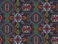 Vector hand drawn seamless pattern with tribal abstract elements Royalty Free Stock Photo