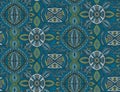 Vector hand drawn seamless pattern with tribal abstract elements Royalty Free Stock Photo