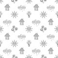 Vector hand drawn seamless pattern