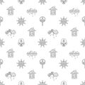 Vector hand drawn seamless pattern